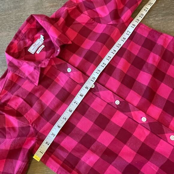 Vineyard Vines Red/Pink Check Button Down Shirt 4 - Picture 8 of 10